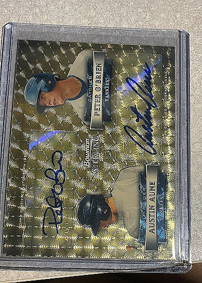 2010 Bowman Sterling Dual Autograph Peter O'Brien & Austin Aune — front