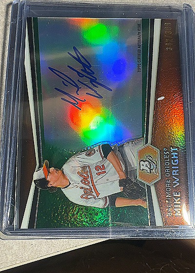 2012 Bowman Platinum Prospect Autographs #AP-MW Mike Wright — front