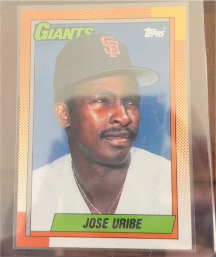 1990 Topps #472 Jose Uribe — front