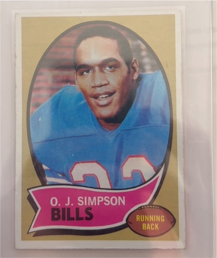 1970 Topps #90 O.J. Simpson — front