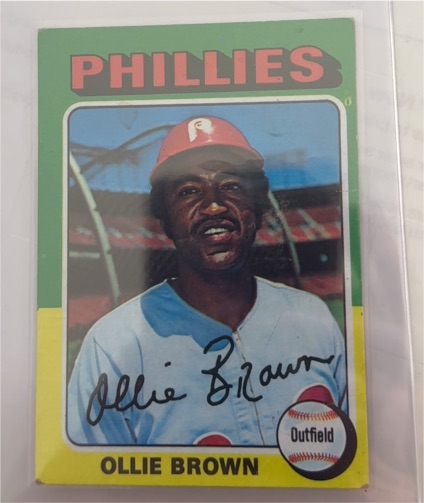 1975 Topps #596 Ollie Brown — front