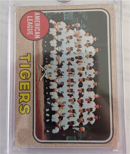 1968 Topps #528 Detroit Tigers Team Card — front