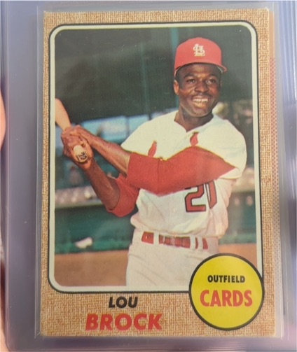 1968 Topps #520 Lou Brock — front