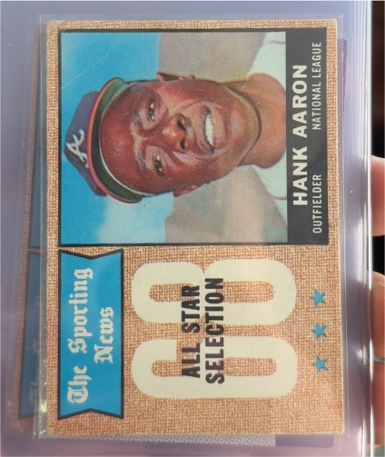 1968 Topps #370 Hank Aaron All Star — front
