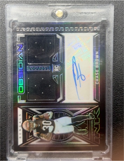 2023 Panini Obsidian - Rookie Jersey Ink Chase Brown #RJI-CBR — front