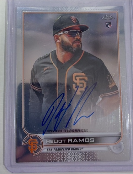 2022 Topps Chrome Rookie Autographs #RA-HR Heliot Ramos — front