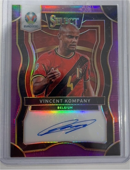2020 Panini Select UEFA Euro Signatures Purple Prizm #19 Vincent Kompany — front