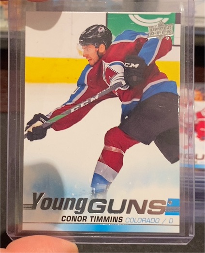 2019-20 Upper Deck #203 Conor Timmins Young Guns Rookie Card — front