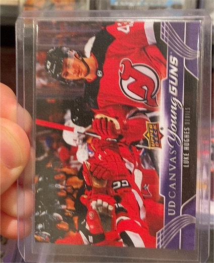 2023-24 Upper Deck #C213 Luke Hughes UD Canvas Young Guns — front