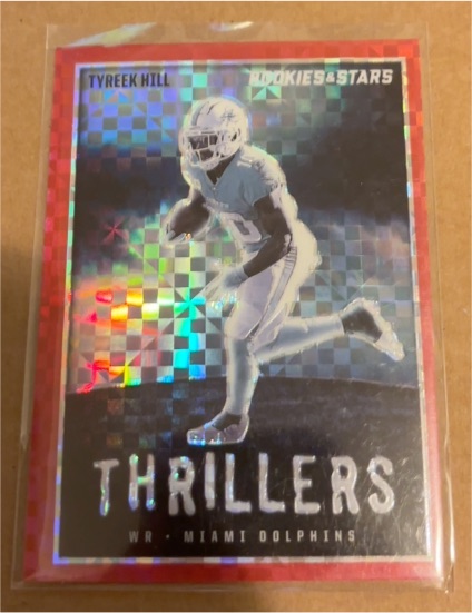2023 Panini Rookies & Stars #TH-19 Tyreek Hill Thrillers Red Plaid — front