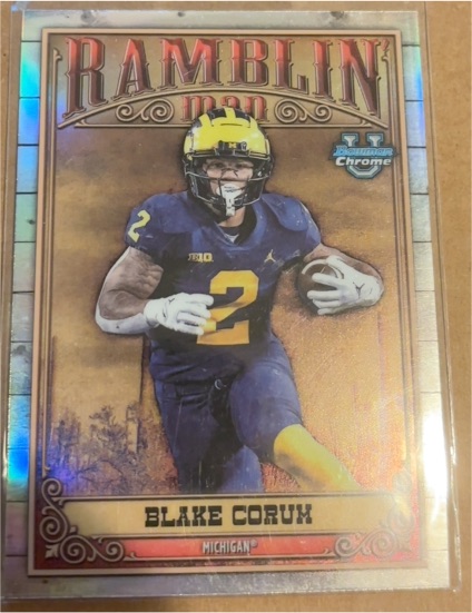 2023 Bowman Chrome University Ramblin Man #RM-8 Blake Corum — front
