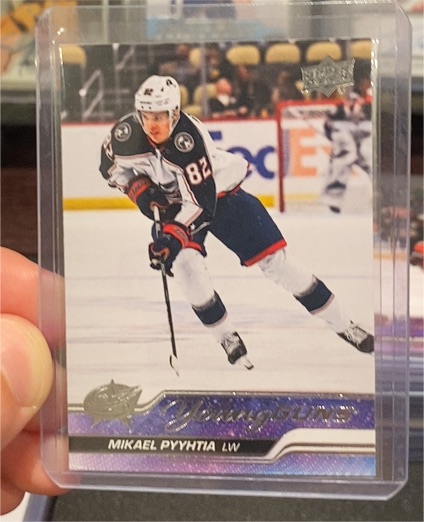 2023-24 Upper Deck Series 2 #477 Mikael Pyyhtia Young Guns Rookie — front