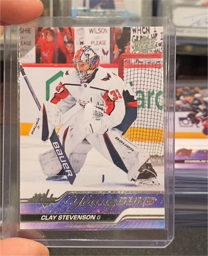 2023-24 Upper Deck Series 2 #457 Clay Stevenson Young Guns Rookie — front