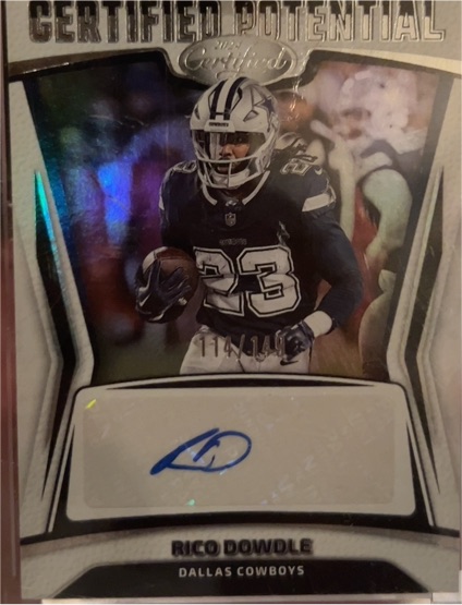 2024 Panini Certified Potential #CPS-RDE Rico Dowdle — front