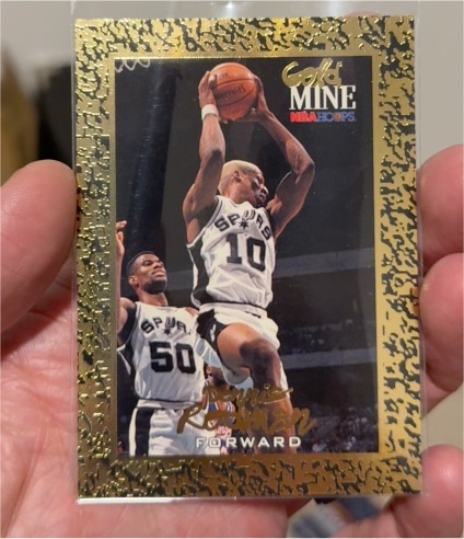 1994-95 SkyBox NBA Hoops #448 Dennis Rodman Gold Mine — front