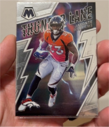2022 Panini Mosaic Thunder Lane #TL-16 Javonte Williams — front