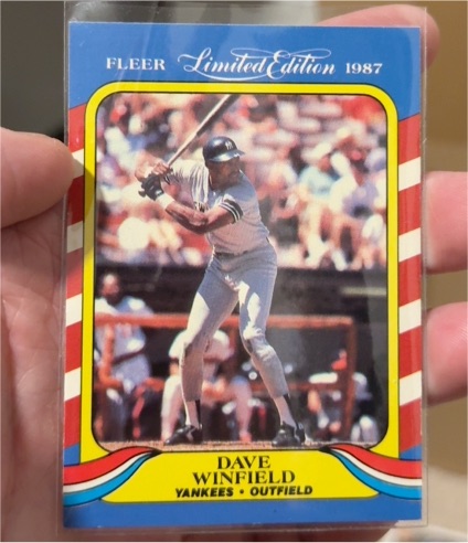1987 Fleer Limited Edition #42 Dave Winfield — front