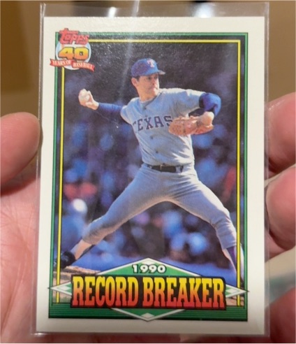 1991 Topps Record Breaker #6 Nolan Ryan — front