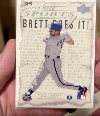 1992 Upper Deck #SP5 George Brett — front