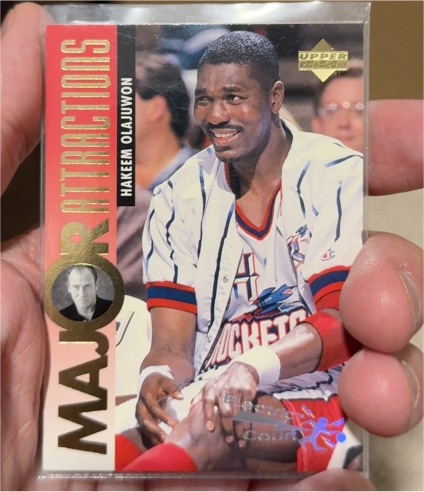 1995-96 Upper Deck Major Attractions #343 Hakeem Olajuwon — front