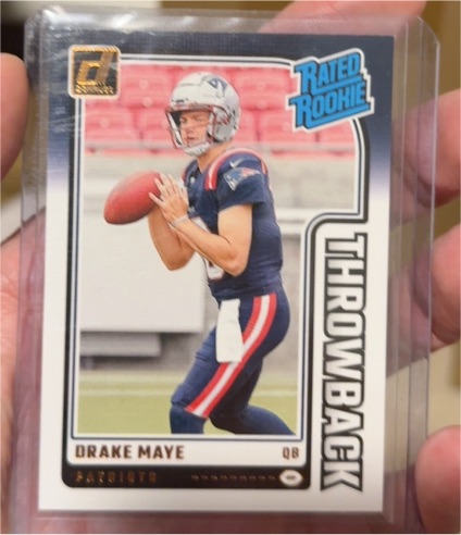 2024 Donruss #49 Drake Maye Rated Rookies Throwback — front