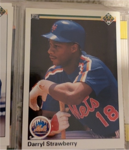 1990 Upper Deck #182 Darryl Strawberry New York Mets — front