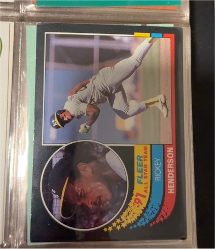 1991 Fleer All-Stars #6 Rickey Henderson — front