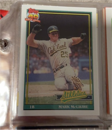 1991 Topps #270 Mark McGwire — front