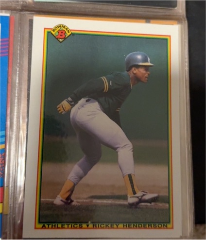 1990 Bowman #457 Rickey Henderson — front