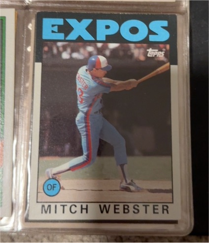 1986 Topps #629 Mitch Webster — front