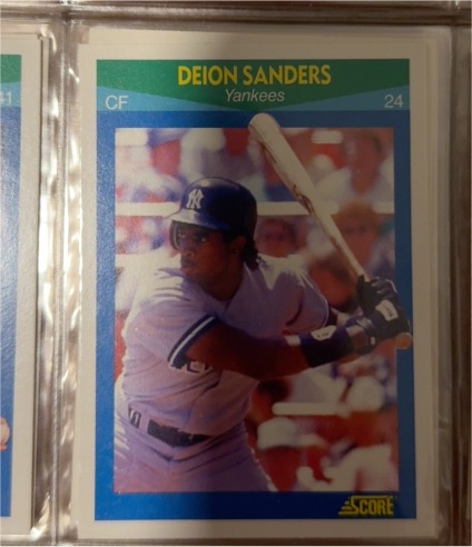 1990 Score Rising Stars #40 Deion Sanders — front