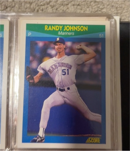 1990 Score Rising Stars #52 Randy Johnson — front