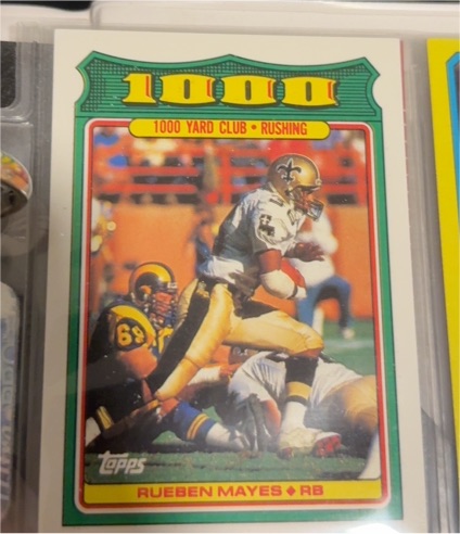 1988 Topps 1000 Yard Club #13 Rueben Mayes — front