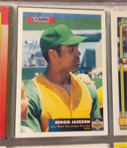 1993 Upper Deck Clark Bar #C2 Reggie Jackson — front