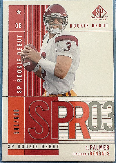 2003 Upper Deck SP Game Used Edition Rookie Debut #91 Carson Palmer — front