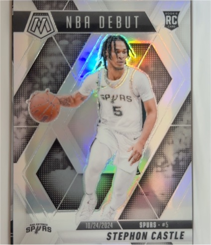 2024-25 Panini Mosaic #267 Stephon Castle NBA Debut Rookie — front