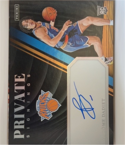 2024 Panini Private Signings #PS-KNE Jaime Dadiet — front