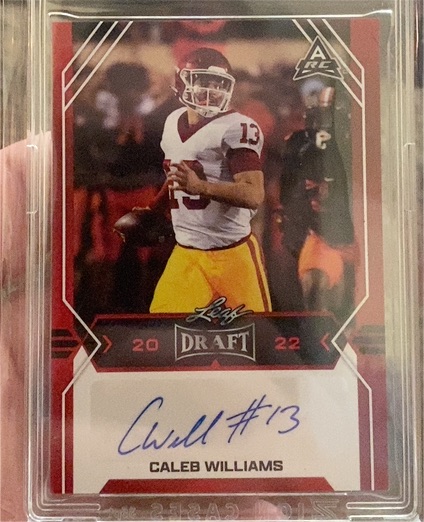 2022 Leaf Draft #BA-CW1 Caleb Williams — front