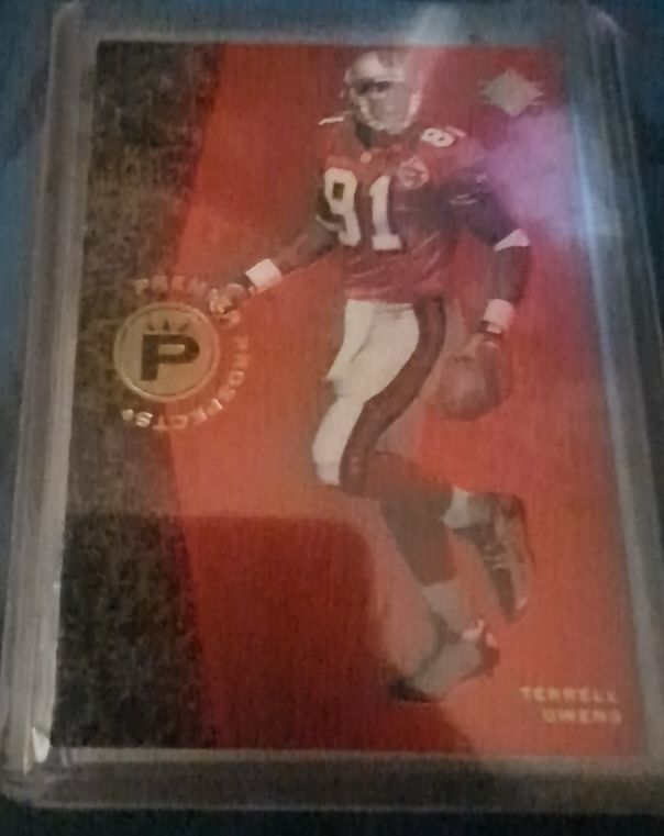 1996 Upper Deck SP Football #7 Terrell Owens Rookie Prospects — front