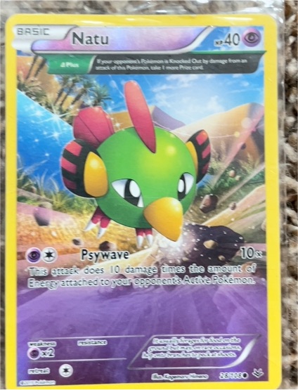 2015 Pokémon XY Roaring Skies #28 Natu — front