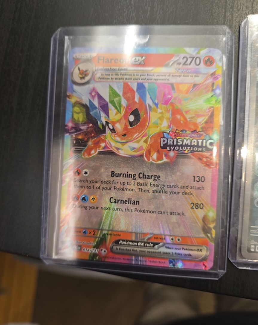 2025 Pokémon TCG Prismatic Evolutions #014 Flareon ex — front