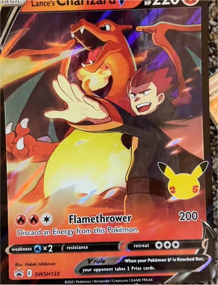 2021 Pokémon Celebrations #SWSH133 Lance's Charizard V — front