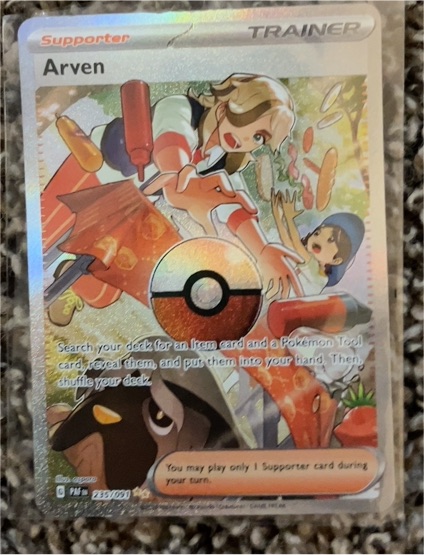 2023 Pokémon TCG Paldean Fates #235/091 Arven — front
