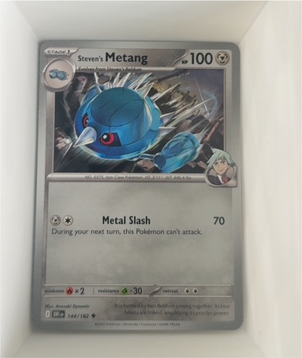 2025 Pokémon Destined Rivals #144 Steven's Metang — front