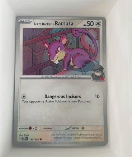2025 Pokémon SV10 Destined Rivals #147 Team Rocket's Rattata — front