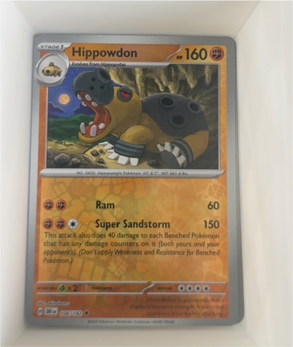 2022 Pokémon SV10: Destined Rivals #106 Hippowdon — front
