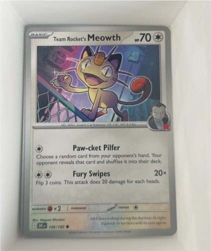 2025 Pokémon SV10: Destined Rivals #149 Team Rocket's Meowth — front