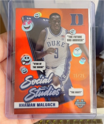 2024-25 Bowman Chrome University Social Studies #SS-8 Khaman Maluach — front