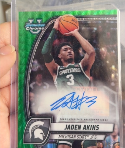2024-25 Bowman University Chrome #80 Jaden Akins — front