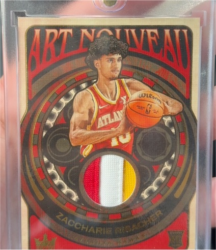 2024-25 Panini Court Kings #AN-ZCR Zaccharie Risacher Art Nouveau Patch Rookie RC — front